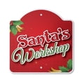 thumbnail image 1 of Santa's Workshop 14" X 14" Sign | Indoor/Outdoor Plastic | SignMission Designer Santa Christmas Season Presents Holiday Novelty Gift Funny Joke Gag Road Garage, 1 of 4