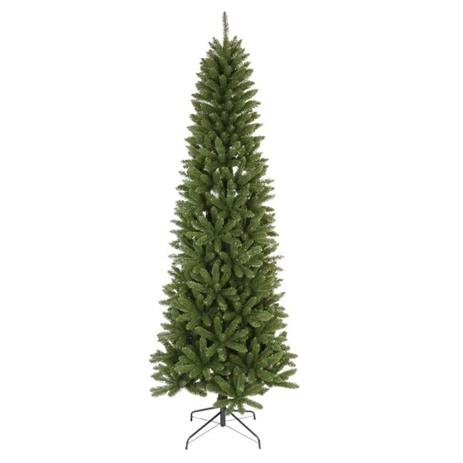 Slim Green Pine 90" Artificial Christmas Tree with Metal Stand