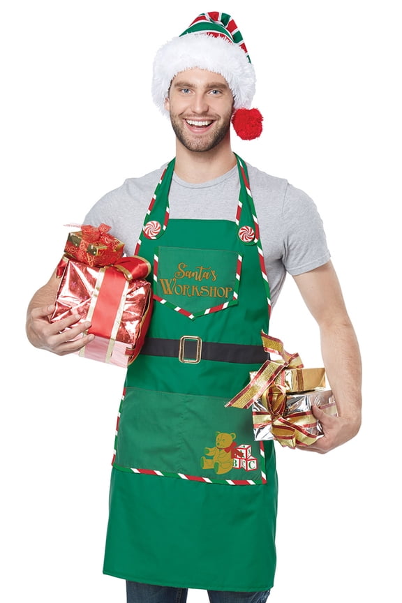 Santa's Workshop Elf Apron - Holiday - Christmas - Adult Teen Unisex