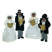 15 To 18 inches Black Christmas Splendor Carolers, Set of 4 - white