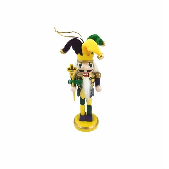 Santa's Workshop Mardi Gras Nutcracker Ornament 6" - 6