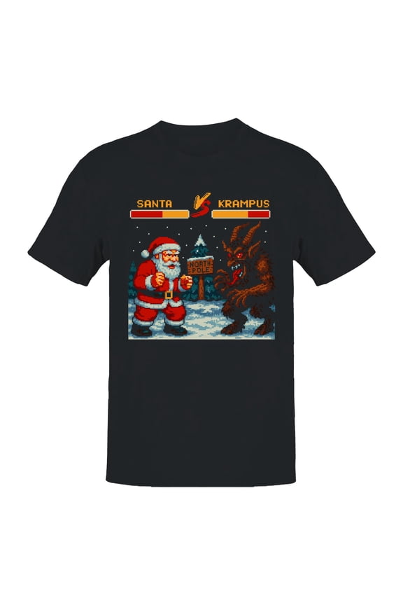 Santa vs Krampus Showdown Men's T-shirt
