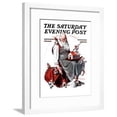 thumbnail image 1 of Santa with Elves Saturday Evening Post Cover, December 2,1922, Framed Art Print Wall Art by Norman Rockwell Sold by Art.Com, 1 of 6