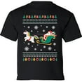 thumbnail image 1 of Santa with Unicorn Youth T-Shirt Christmas Gift for Boys Girls - XS S M L XL Xmas Graphic Tee - Christmas Unisex Shirt Cotton Top Tee Gifts for Kids, 1 of 2