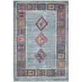 thumbnail image 1 of SantaCatarina Blue Modern Polyester Area Rugs for Living Room Washable Rugs Boho Moroccan Area Rug Soft Geometric Bohemian Distressed Indoor Rug for Bedroom Dining Room Office Foldable Nonslip Rug, 1 of 9