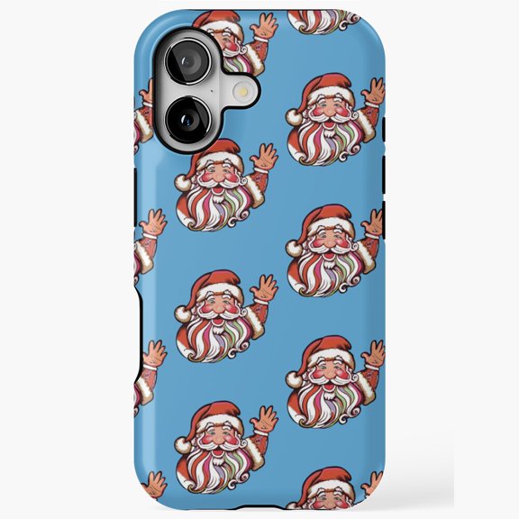 SantaClaus Waving Sticker Artwork iPhone 17 11 12 13 14 15 16 Pro Max Case