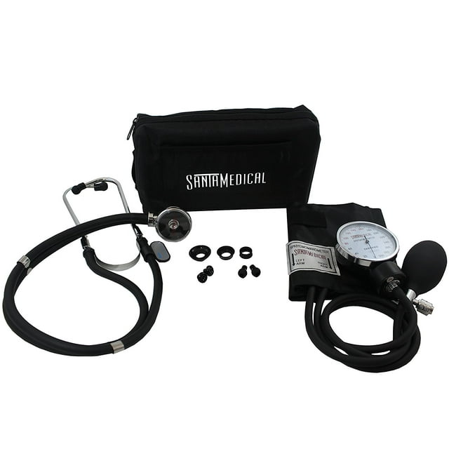 Santamedical Adult Deluxe Aneroid Sphygmomanometer with Stethoscope