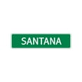 thumbnail image 1 of Santana Boys Children Name Letter Printed Wall Plaque Decoration Label Indoor Outdoor Unique Novelty Aluminum Metal Sign 4"x13.5", 1 of 1
