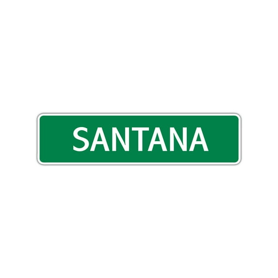 Santana Boys Children Name Letter Printed Wall Plaque Decoration Label Indoor Outdoor Unique Novelty Aluminum Metal Sign 4"x13.5"