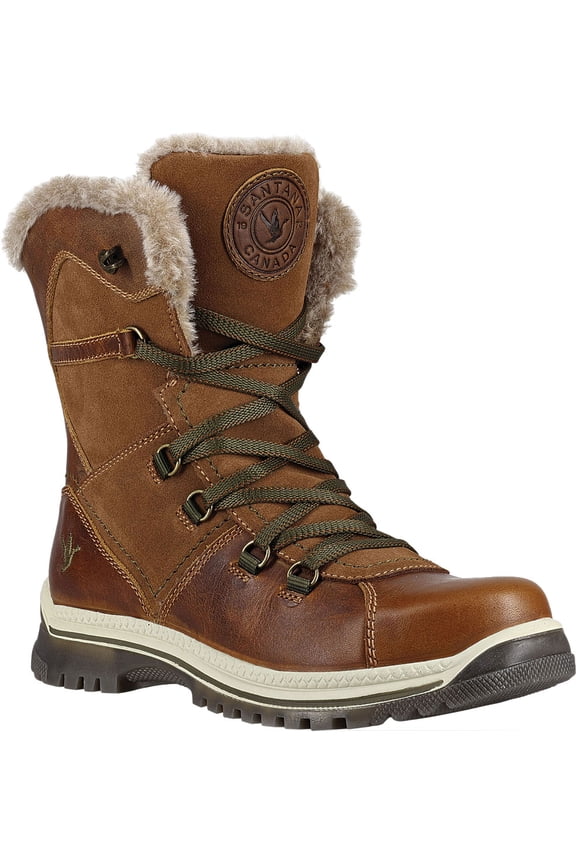 Women's Majesta Luxe Waterproof Side-Zipped Lacer Snow Boots, Brown, Size 10 (M)