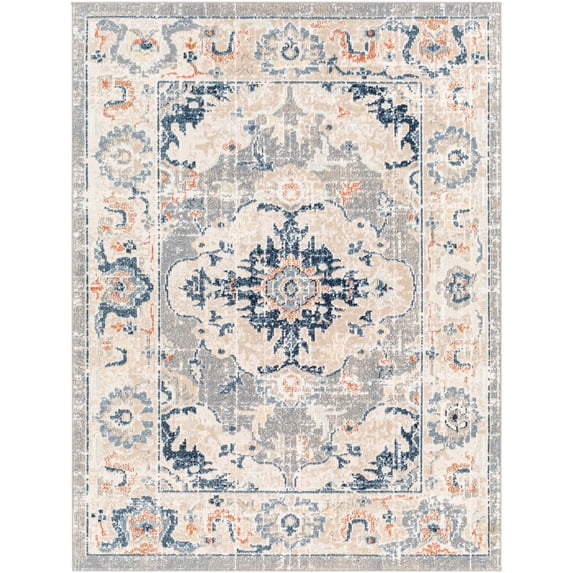 Santana Taupe/Blue 5' x 8' Area Rug