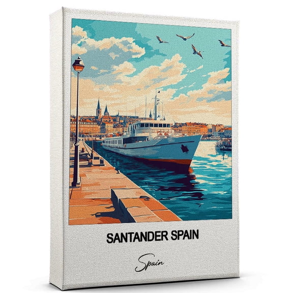 Santander Spain Travel Canvas Wall Art Nature-Inspired Travel Decor with Scenic Views Spain Canvas Wall Print A Captivating Gift for Adventure Seekers