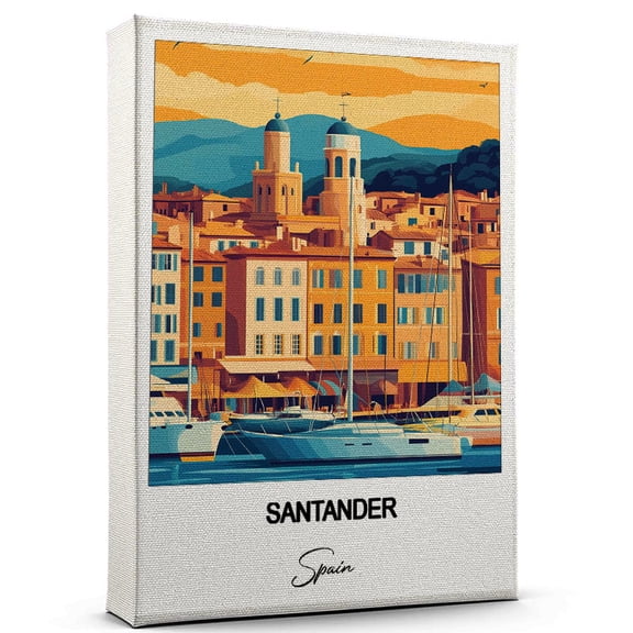 Santander Travel Canvas Wall Art Nature-Inspired Travel Decor with Scenic Views Spain Canvas Wall Print A Captivating Gift for Adventure Seekers