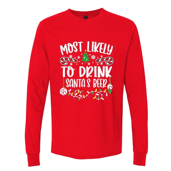 Santas’ Beer Guzzler – Festive Xmas Tee by HolidayShirts