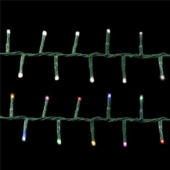 Santas Best 251510 Holiday Wonderland 300 Light Starry 4 mm Micro Concave LED Compact String Light Set, Twinkling Multi