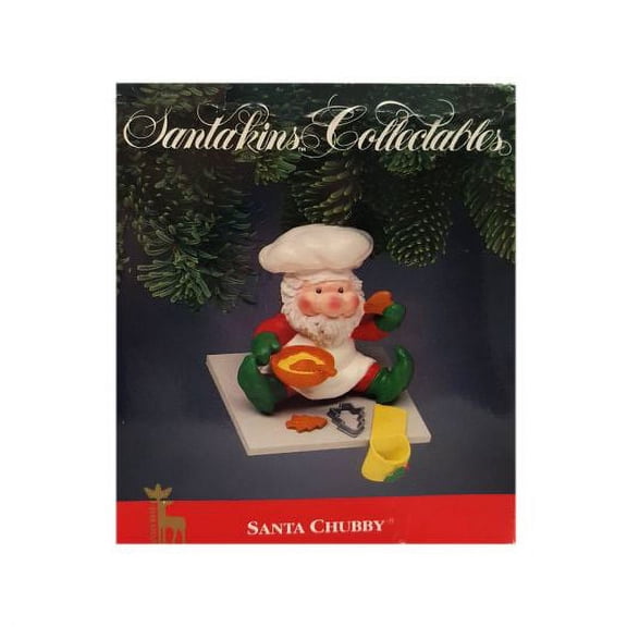 Santas Best Santakins Collectible Ornament - Santa Chubby Chef Baker