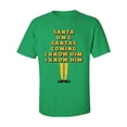 thumbnail image 1 of Santas Coming, OMG I Know Him Short Sleeve T-shirt in Green, 1 of 4