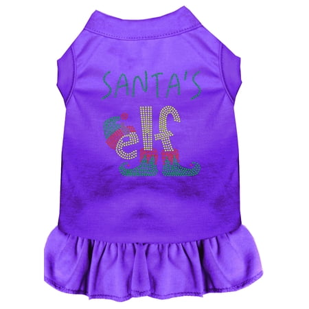 Santas Elf Rhinestone Dog Dress