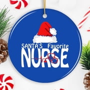 Santas Favorite Nurse Christmas Ornament
