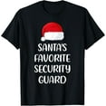 thumbnail image 1 of Santas Favorite Security Guard Christmas Funny Pajama T-Shirt, 1 of 4
