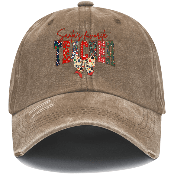 Santas Favorite Teacher Cap, Santas Favorite Teacher Hat