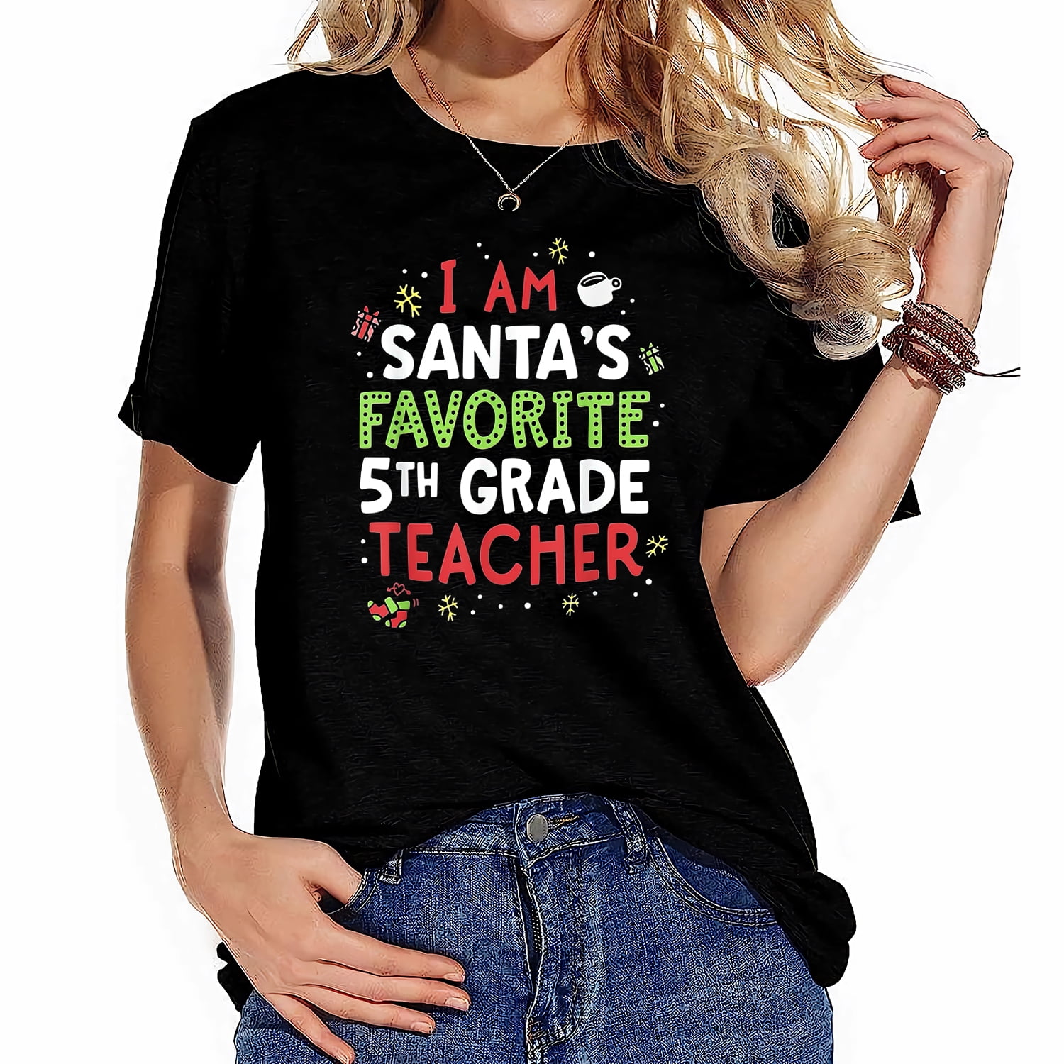 Santa's Favorite School Teacher T-Shirt Christmas Santa's Favorite School Teacher T-Shirt Christmas