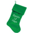 thumbnail image 1 of Velvet Christmas Stocking Screen Printed, "Santa's Lil Helper", 1 of 6