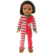 Santas Little Helper Onesie For 14 Inch Dolls