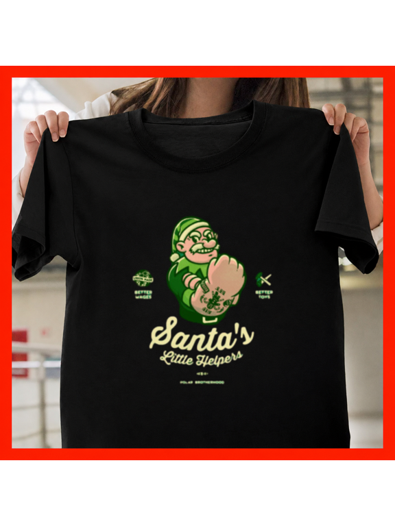 Santas Little Helpers North Pole Elves Workshop Holiday Delivery Unisex T-Shirt, up to size 5XL