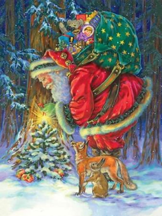 Santas Star Canvas Art - Donna Race (18 x 24)
