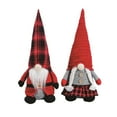 thumbnail image 1 of Santas Workshop 1973 13 in. Buffalo Plaid Gnomes - Set of 2, 1 of 1