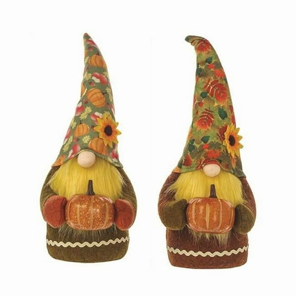 Santas Workshop 60004 13.5 in. Fall Harvest Gnomes - Set of 2