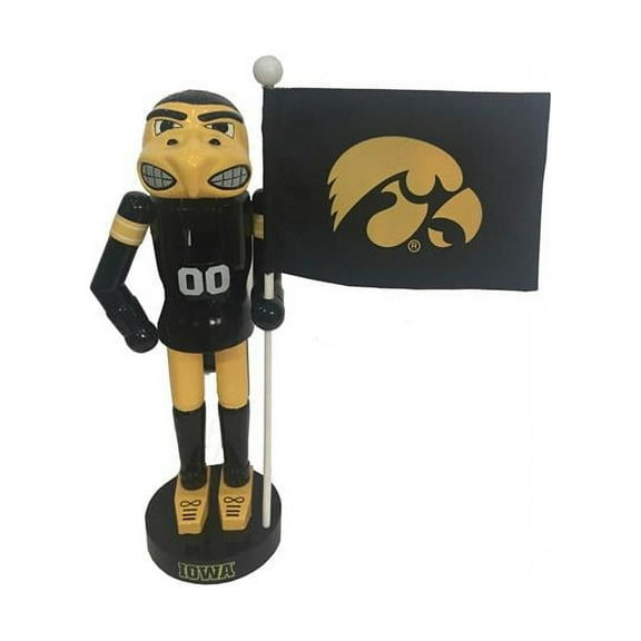 Santas Workshop IAH092 12 in. Lowa Rivalry Nutcracker, Black