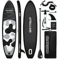 thumbnail image 1 of Santasup Inflatable Paddle Board, Black White Stand Up Paddle Boards for Adults, Sup Board for Fishing, Wide Stance for All Levels, Sup Accessories with Double Action Pump, 1 of 7