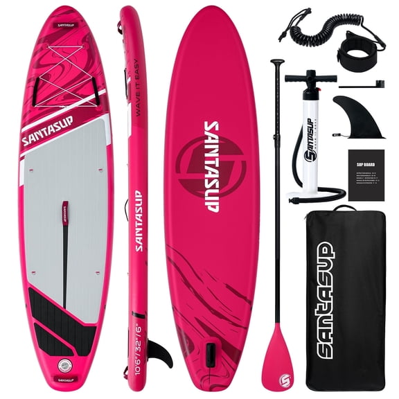 Santasup Inflatable Stand Up Paddle Board, Inflatable Paddleboard , Paddle Board for Adult & Youth,with sup Accessories, Wide Stance for All Levels, Traveling Board, Sup Board,Non-Slip Deck