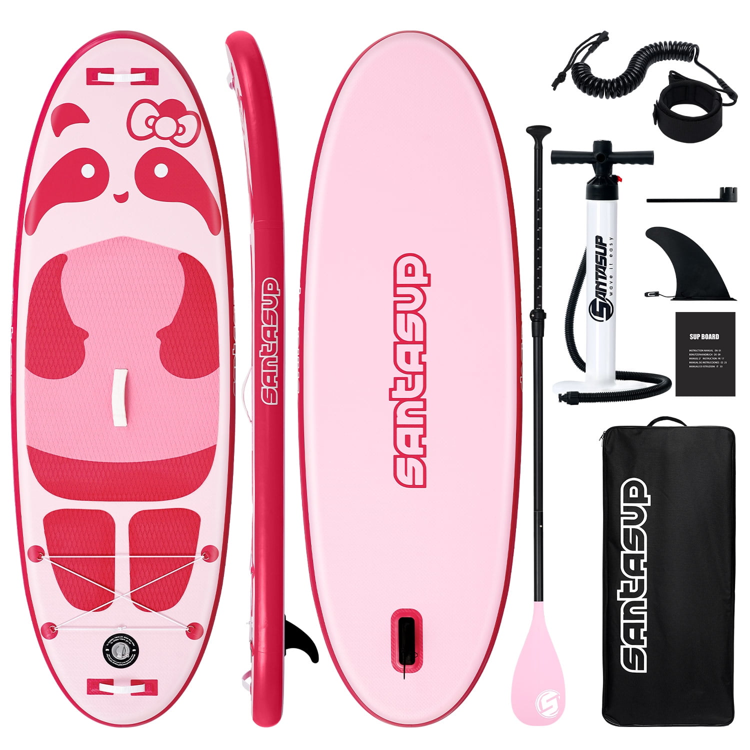 Planche De Paddle Gonflable Santasup – 3.5m X 81cm, Accessoires Complets, Pour Débutants Et Confirmés