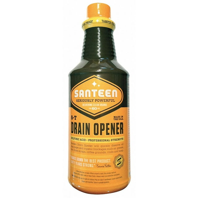 Santeen Drain Opener,Bottle,32 oz,Liq (Case of 6)