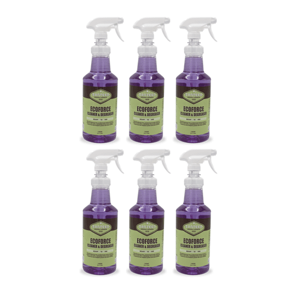 Santeen ECOFORCE Cleaner and Degreaser, 6-Pack, 32oz Bottle with Trigger Sprayer, Heavy-Duty, Professional Formula