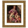 thumbnail image 1 of Santi Di Tito 15x17 Gold Ornate Wood Frame and Double Matted Museum Art Print Titled - Madonna and Child with the Infant Saint John the Baptist (Early 1570s), 1 of 4