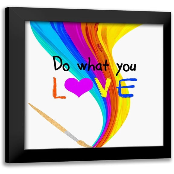 Santiago, Daniela 12x12 Black Modern Framed Museum Art Print Titled - Do What You Love