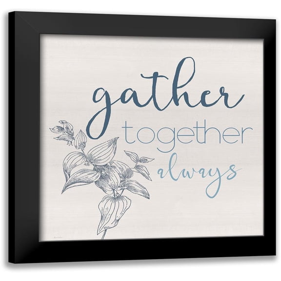 Santiago, Daniela 12x12 Black Modern Framed Museum Art Print Titled - Gather Together