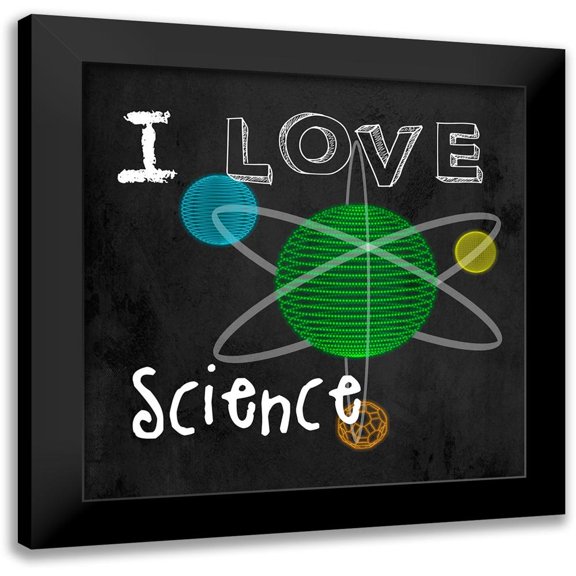 Santiago, Daniela 12x12 Black Modern Framed Museum Art Print Titled - Love Science