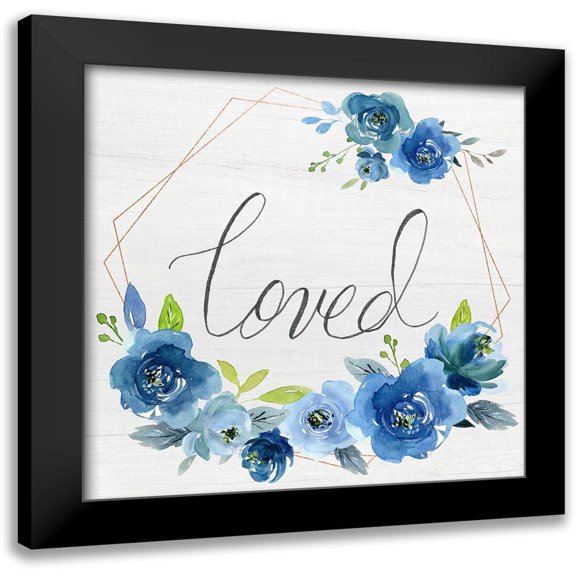 Santiago, Daniela 12x12 Black Modern Framed Museum Art Print Titled - Loved