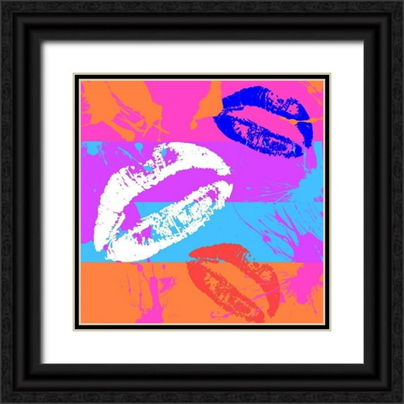 Santiago, Daniela 12x12 Black Ornate Wood Framed with Double Matting Museum Art Print Titled - Kiss