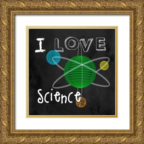 Santiago, Daniela 12x12 Gold Ornate Wood Framed with Double Matting Museum Art Print Titled - Love Science