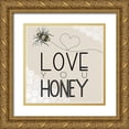 thumbnail image 1 of Santiago, Daniela 12x12 Gold Ornate Wood Framed with Double Matting Museum Art Print Titled - Love You Honey, 1 of 4