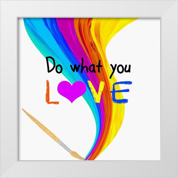Santiago, Daniela 12x12 White Modern Wood Framed Museum Art Print Titled - Do What You Love