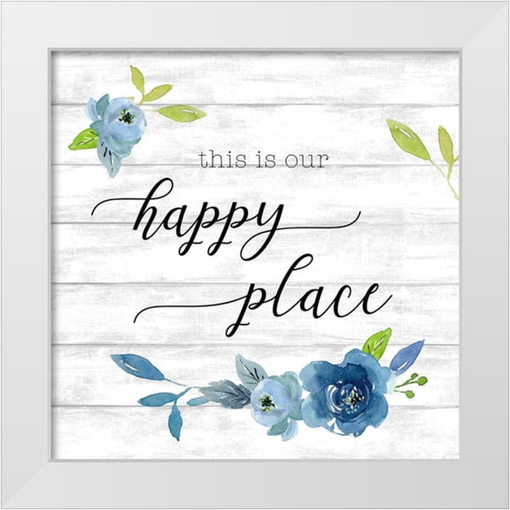 Santiago, Daniela 12x12 White Modern Wood Framed Museum Art Print Titled - Happy Place