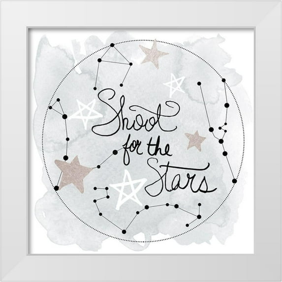 Santiago, Daniela 12x12 White Modern Wood Framed Museum Art Print Titled - Shoot For the Stars