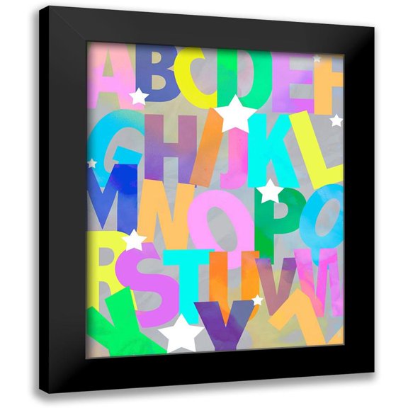 Santiago, Daniela 12x14 Black Modern Framed Museum Art Print Titled - Alphabet Soup